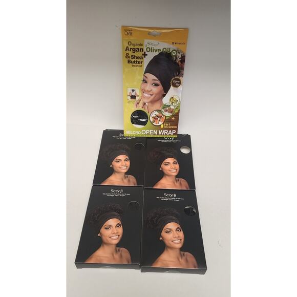 Jenny Capp Womens Scarfi One Size Fits All Black Lots Of 4 - Picture 5 of 5